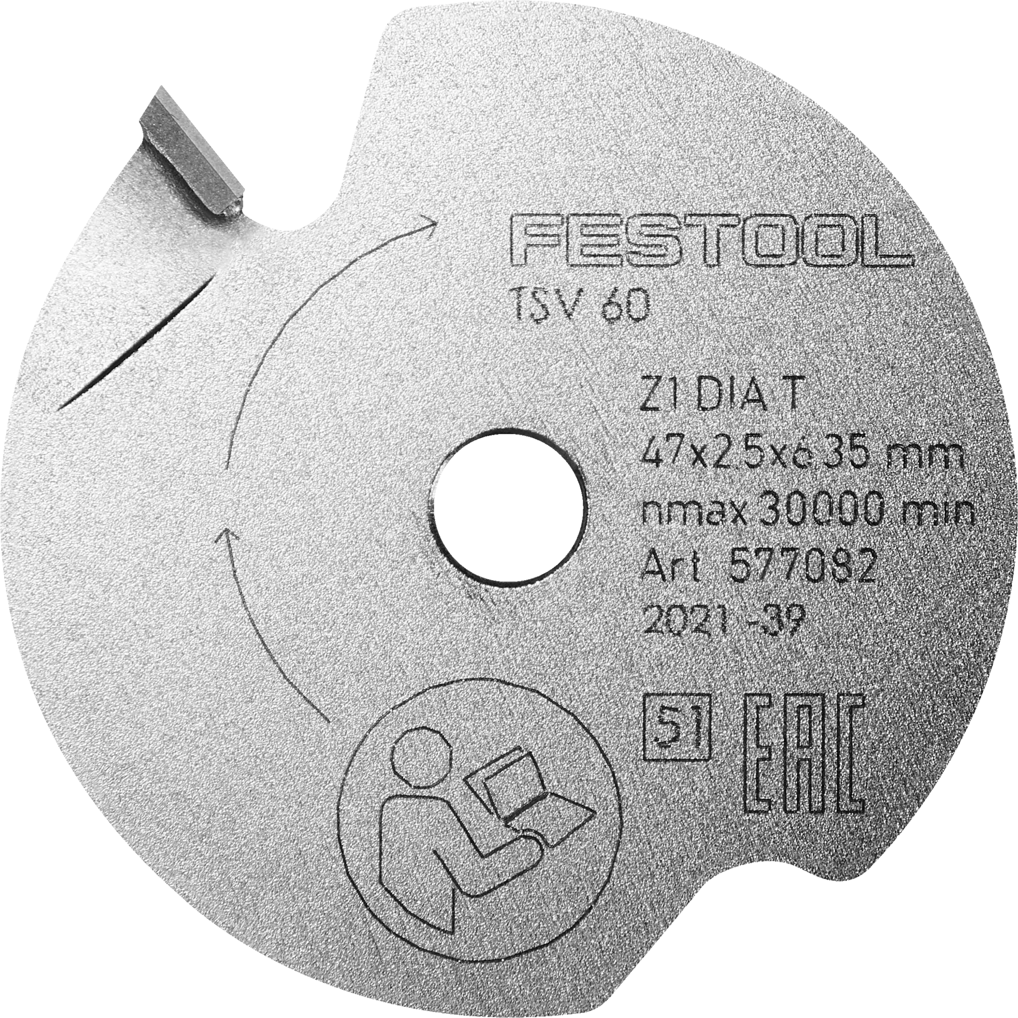 Festool Vorritz-Sägeblatt DIA 47x2,5x6,35 T1, 577082
