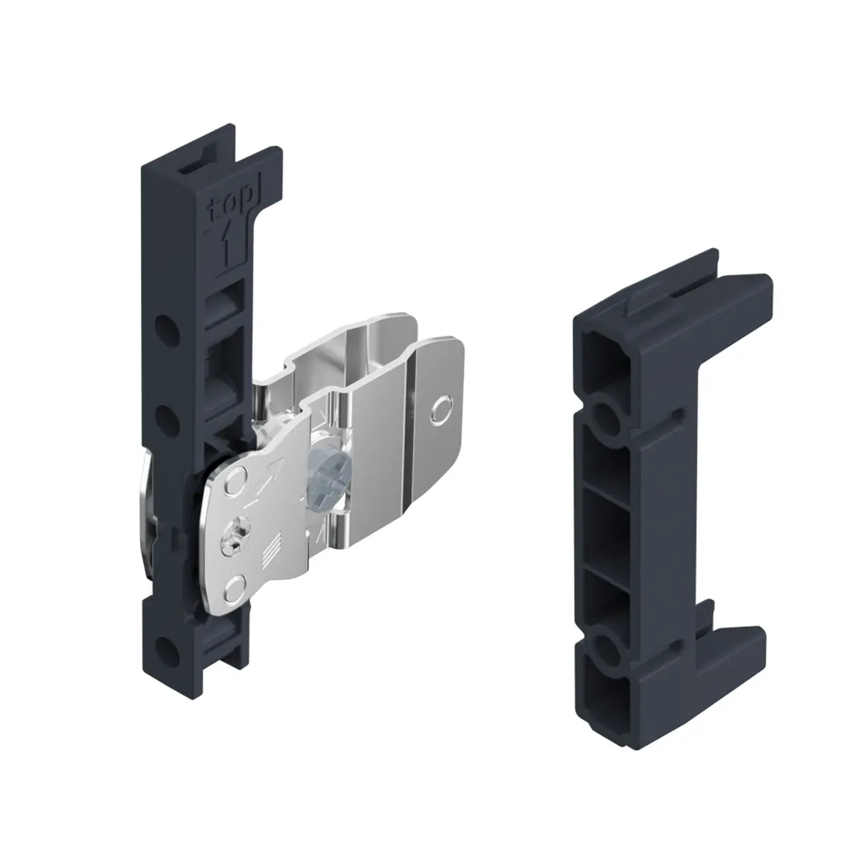 Hettich AvanTech YOU Set Frontbefestigung und Stabilisatoren für Zarge Höhe 251 mm