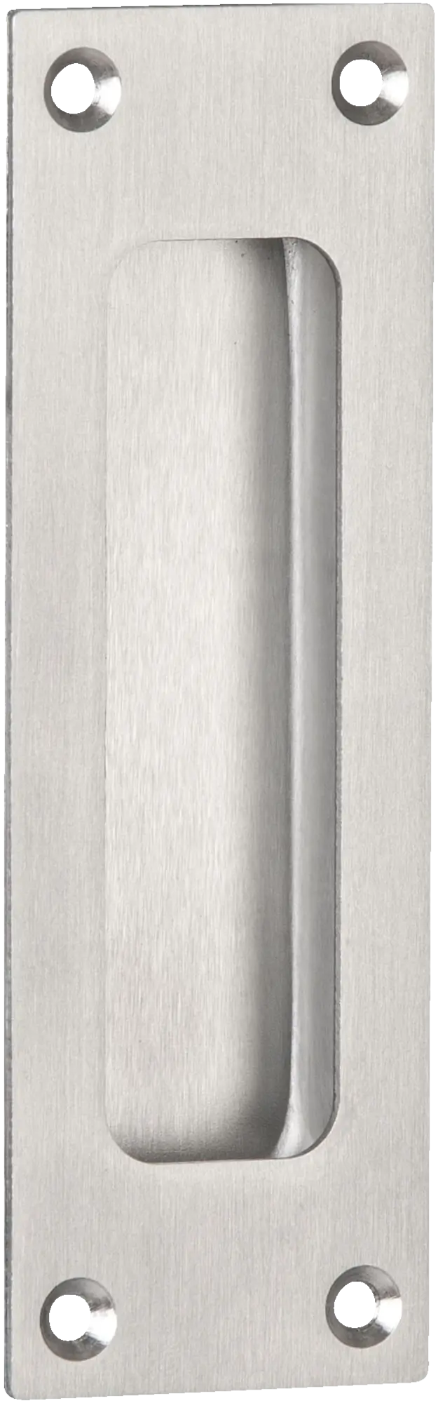 Hermat OL-Schiebetürmuschel 3676, ohne Lochung, käntig, Maße 120x40mm, käntig, Edelstahl matt, 25285