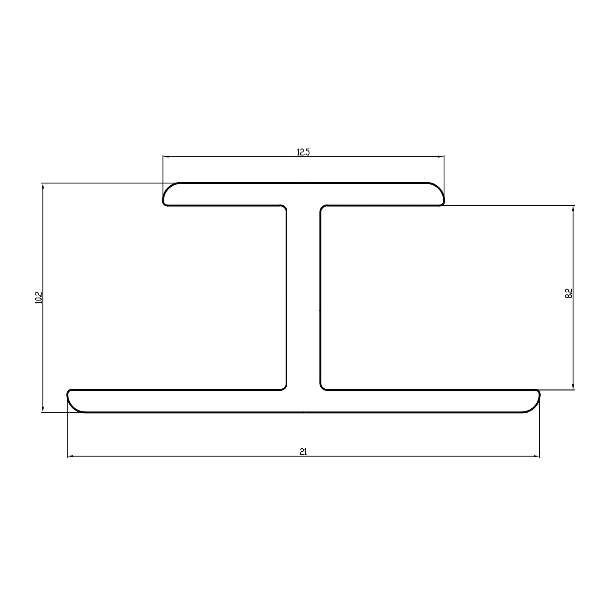Resopal SpaStyling H-Profil, zur Verbindung der Platten, Aluminium, 50312337