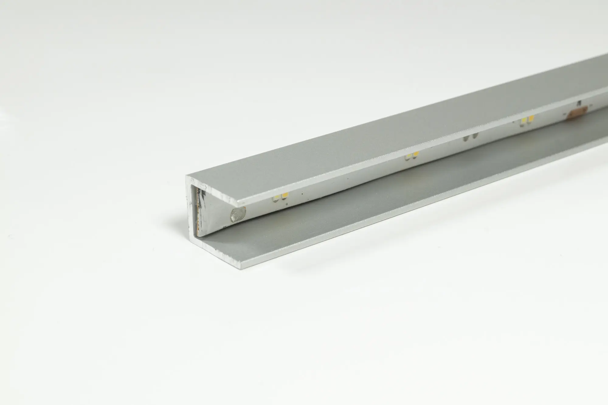 LS LED Glaskantenprofil, 13x11 mm, für 8 mm Glas, Aluminium EV1, 2500 mm