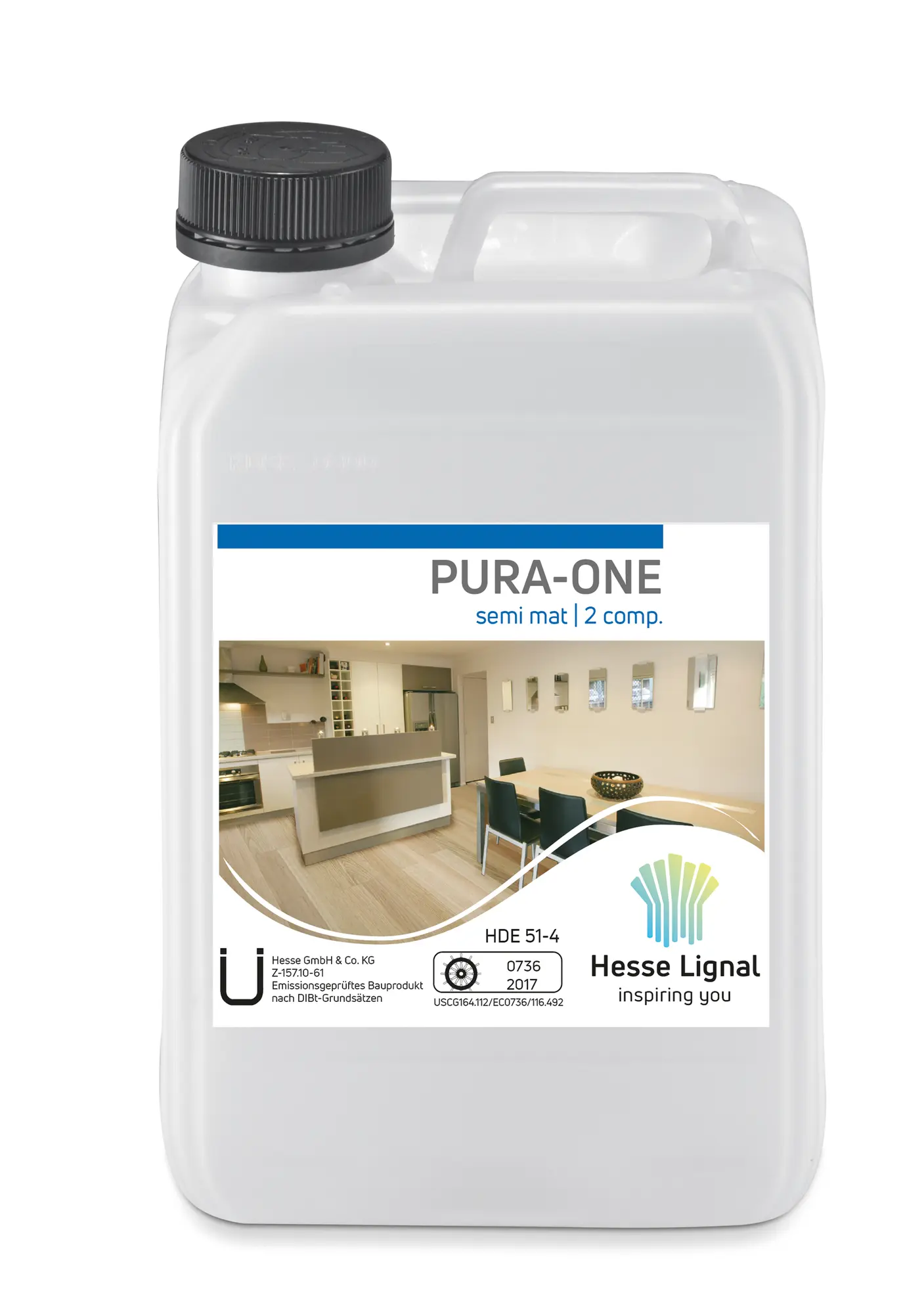 Hesse 2K Schichtlack Pura One HDE 51-4 seidenmatt, 4,5 Liter,