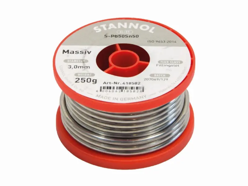 Fittingslot bleihaltig Ø3 mm 250 gr Spule 50 % SN 50% Pb 418582