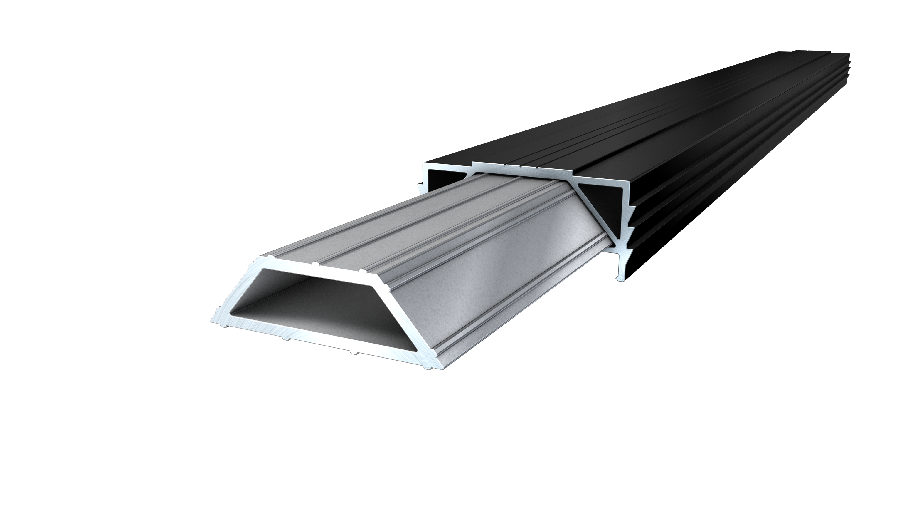 Kombiverbinder für TWIXT und BIG-Isostep inkl. Schrauben 18x59x196mm, schwarz, VPE: 4 Stück, 6961