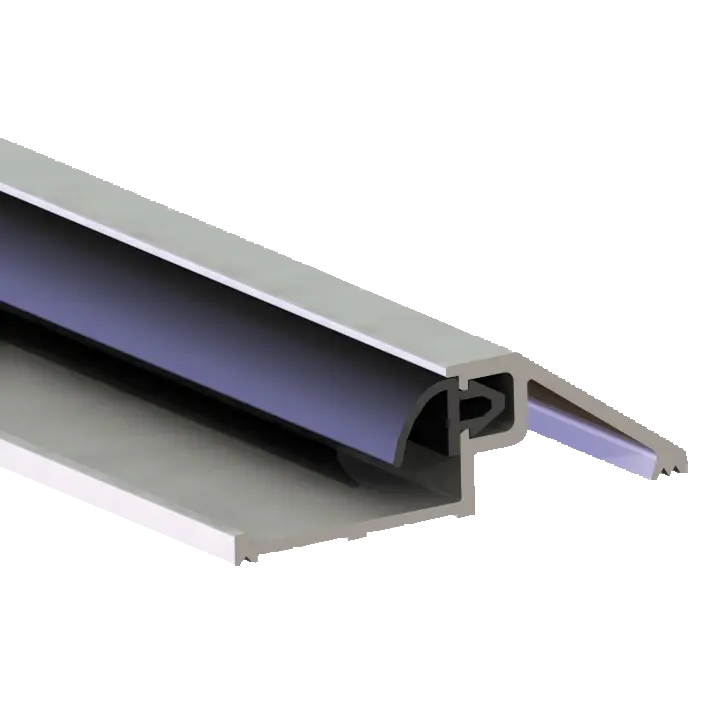 Elton Alu-Türanschlagschiene AKW-2, Länge 1000mm, Höhe 15mm, Tiefe 50mm, silber eloxiert, 0501152