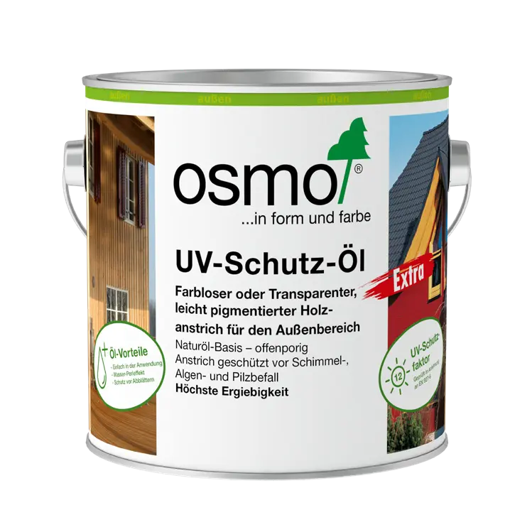 Osmo UV-Schutz Öl 420, Extra UV-Schutz für den Aussenbereich, 2,5 Liter