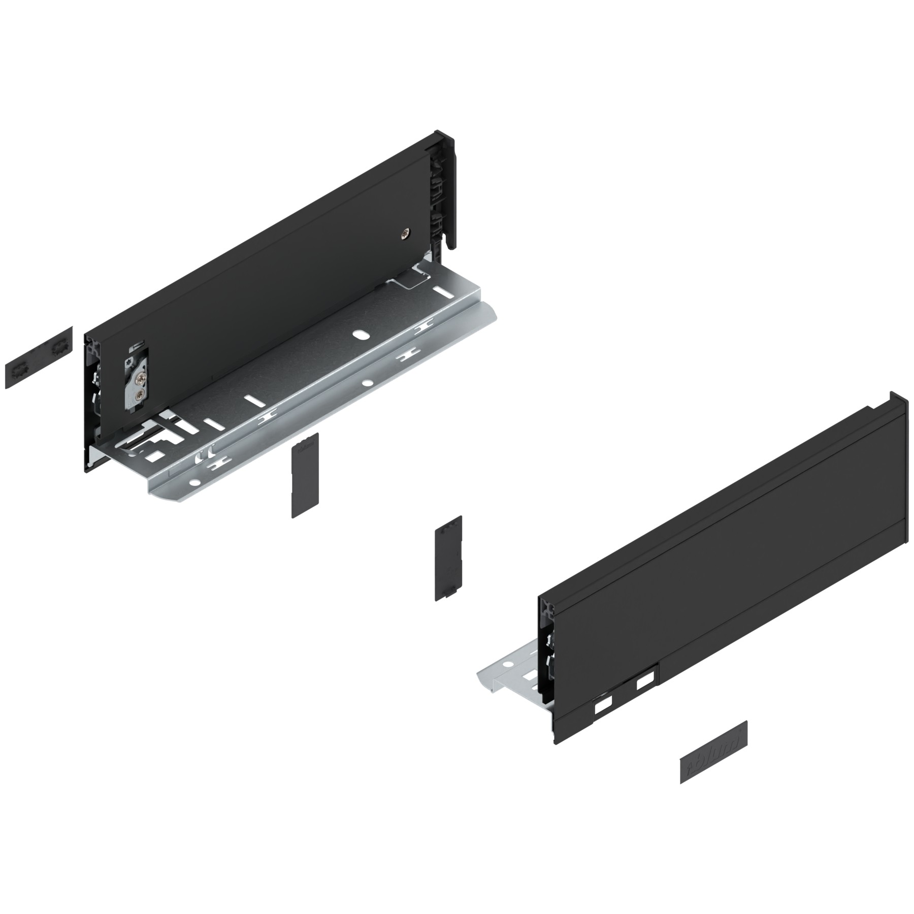 Legrabox  Zargen-Set M Carbonschwarz