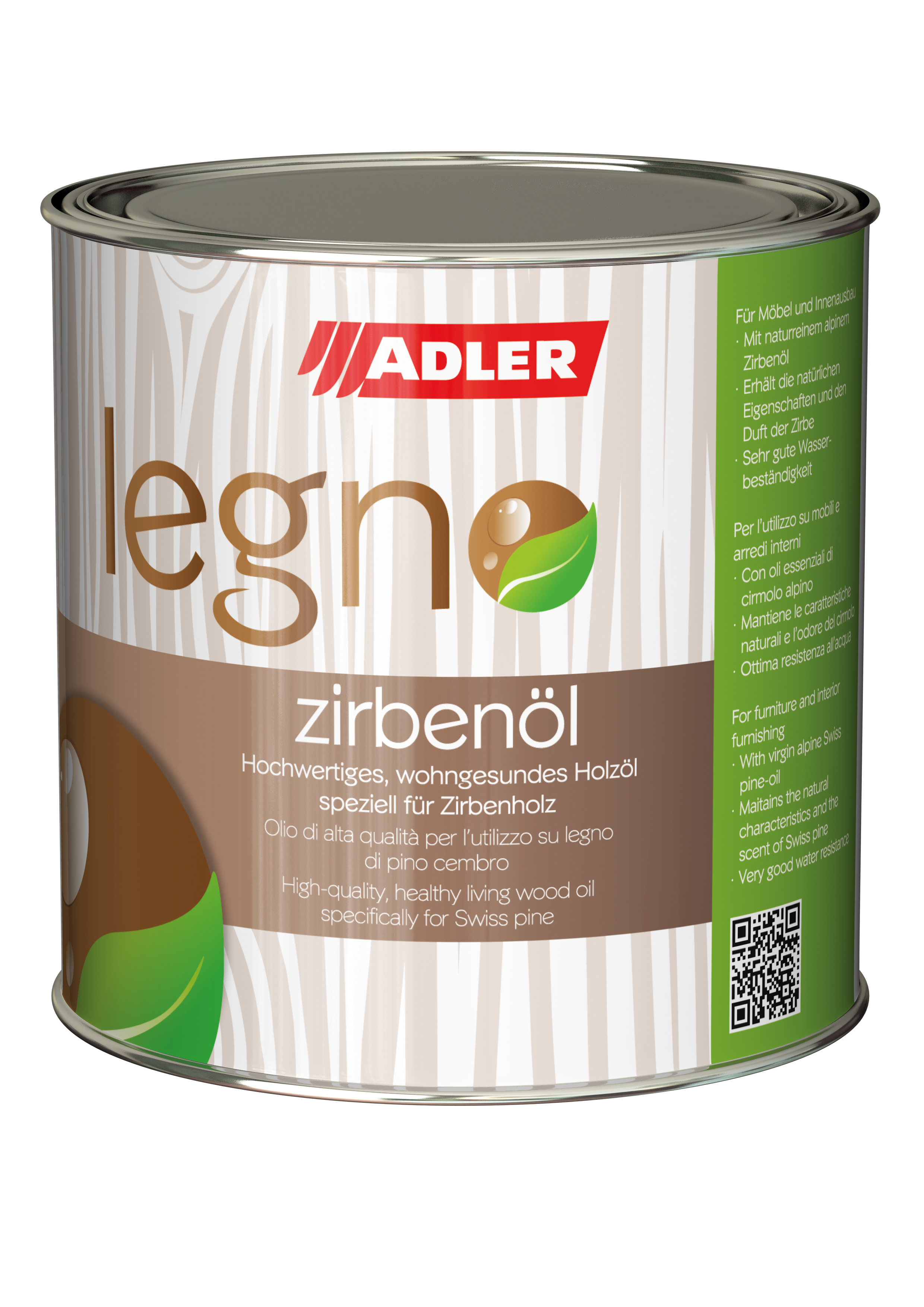 Adler Legno-Zirbenöl 0,75 Liter,