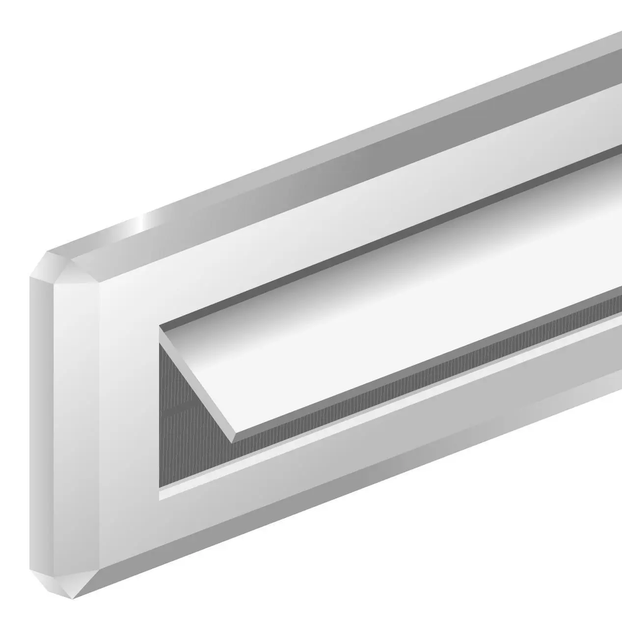 Elton Briefkasteneinwurf, Klappe und Bürste, Maße 34,5cm x 8,2cm (Schlitz: 27,8cm x 4,2cm) 7401101