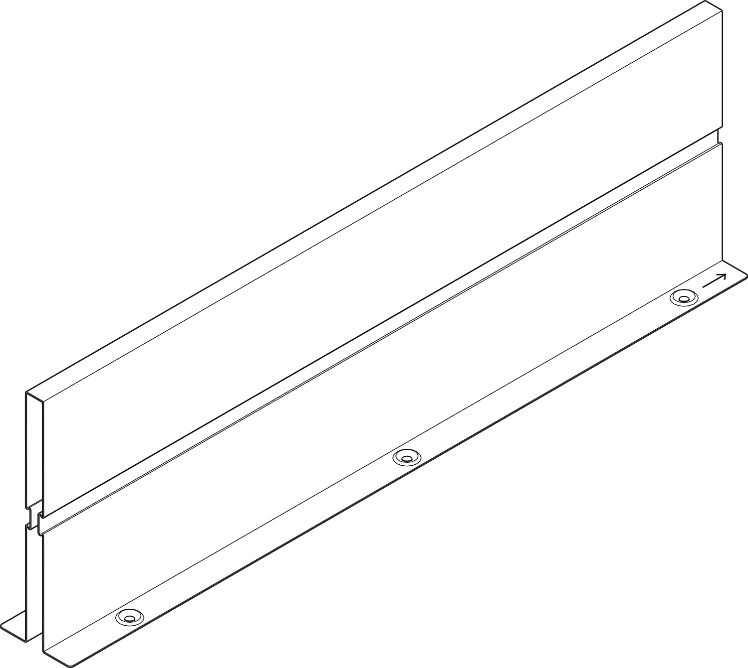 Orga-Line für Tandembox Zwischenwand