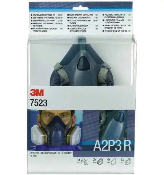 3M Maskenset 7523M inclusive Maske 7502 Gr. M und Filter A2P3R