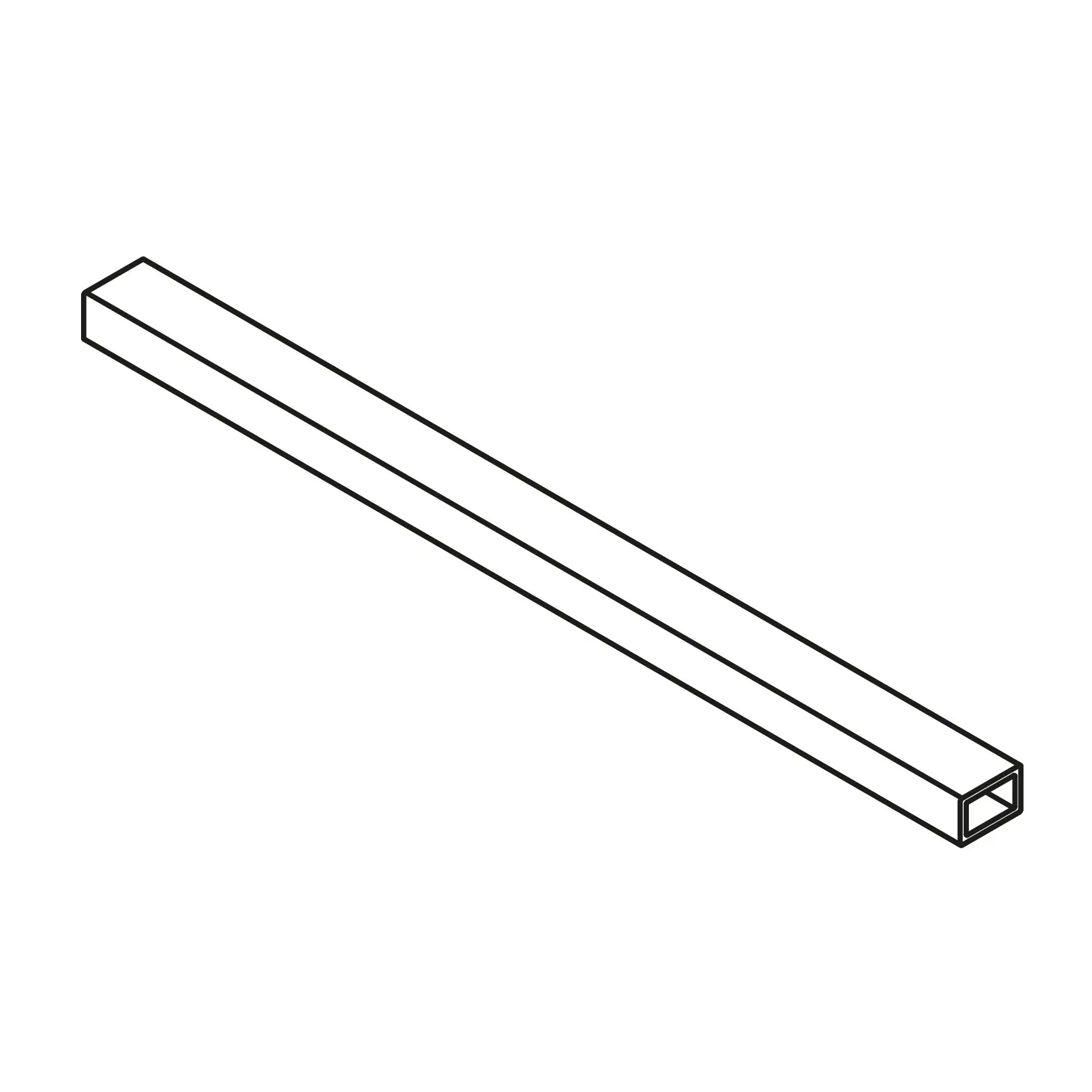 Blum Space Step Querprofil, bis KB 1200 mm, zum Ablängen, 1040 mm, Aluminium