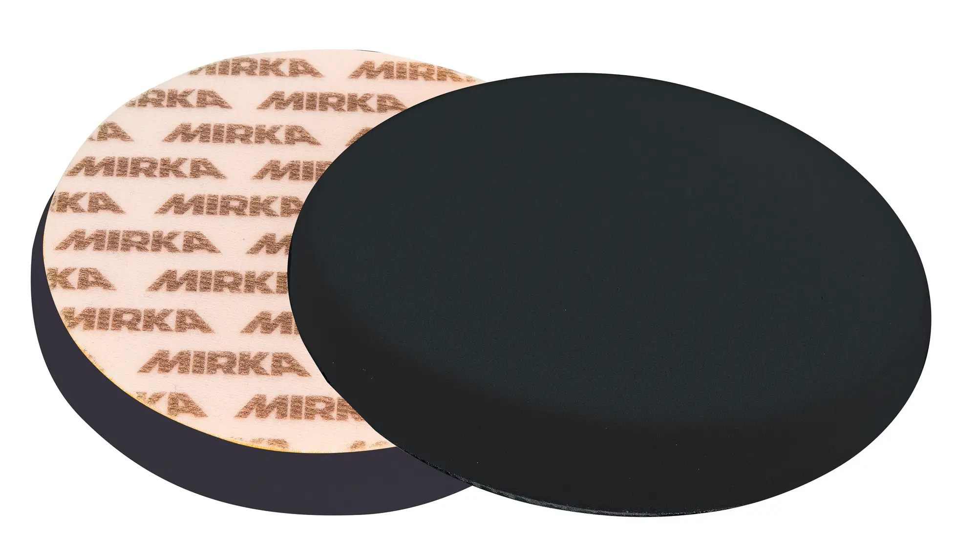 Mirka Schaumstoffpad Ø150, Grip, schwarz flach, weich, VE 2 Stk.,