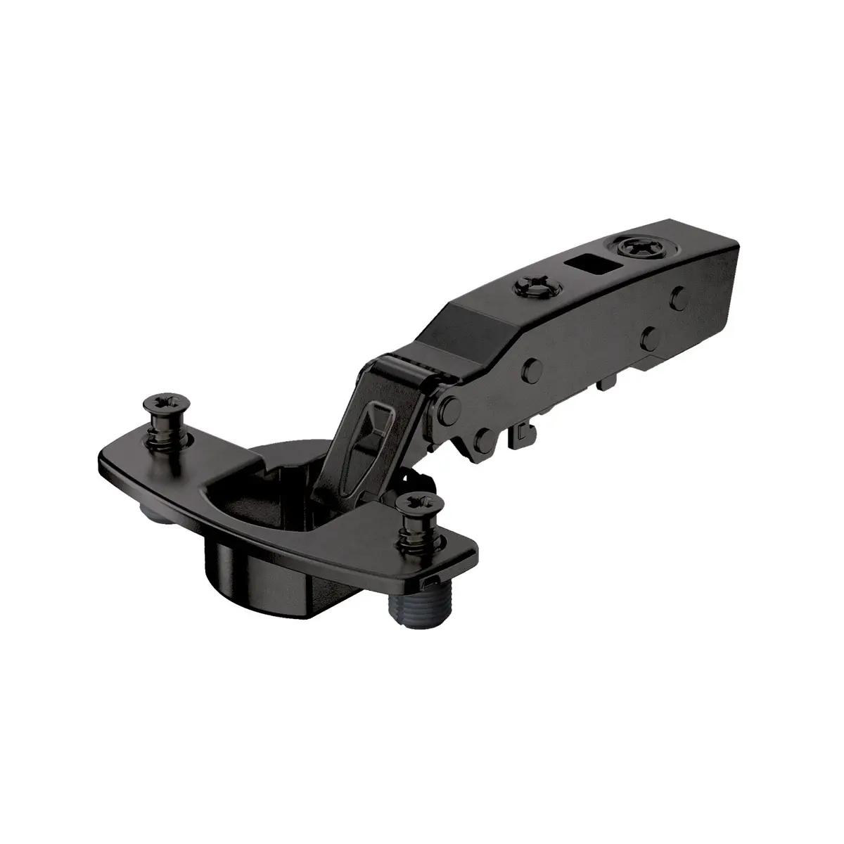 Sensys 110°-Scharnier mit integrierter Dämpfung  obsidianschwarz mit Spreizmuffen
