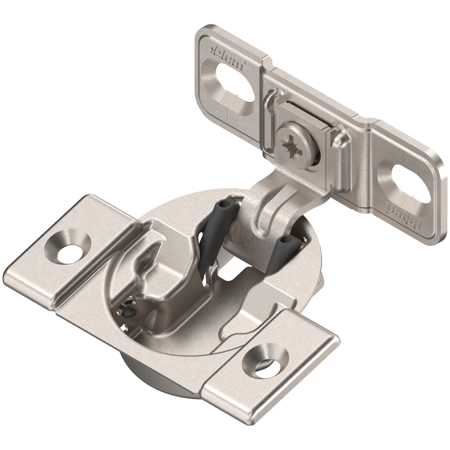 Blum COMPACT Scharnier 107° inkl. Montageplatte, mit Feder, Topf: zum Schrauben, Montageplatte: