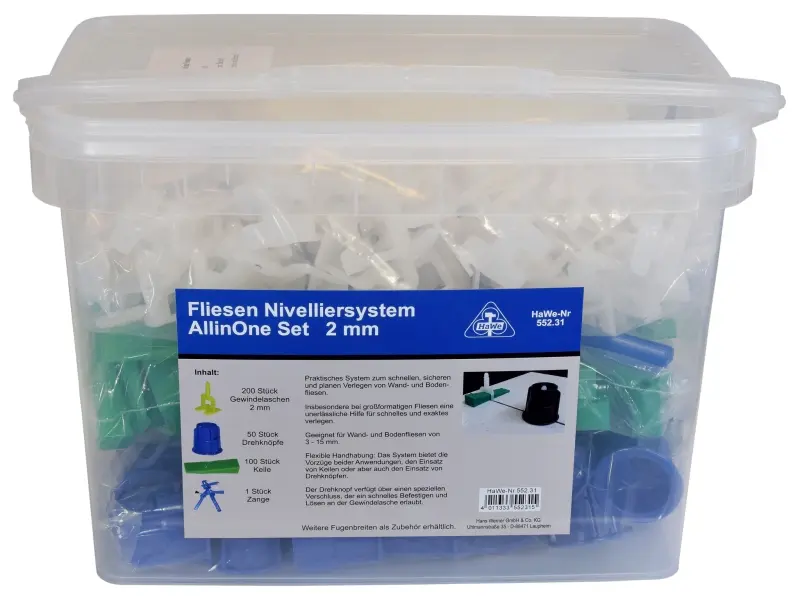 Fliesen-Nivelliersystem. Basis-Set