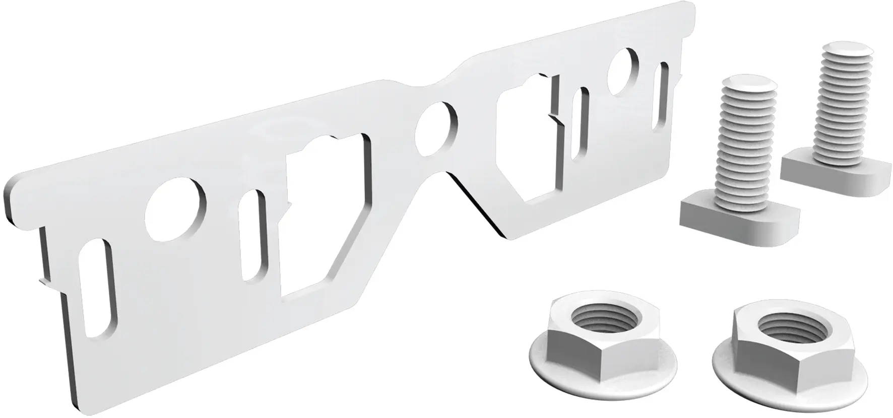 Grad Verbindungslasche ADJUST Edelstahlfür schräge UK-Verbindung Perfect Rail 39m, inkl. Bolzen,