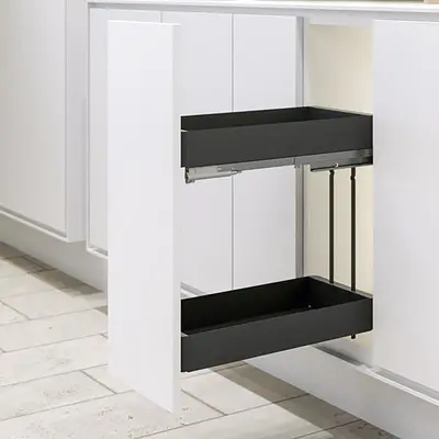 Hettich Frontauszug K-Line KB200 Set inkl. Führung, anthrazit 9352785