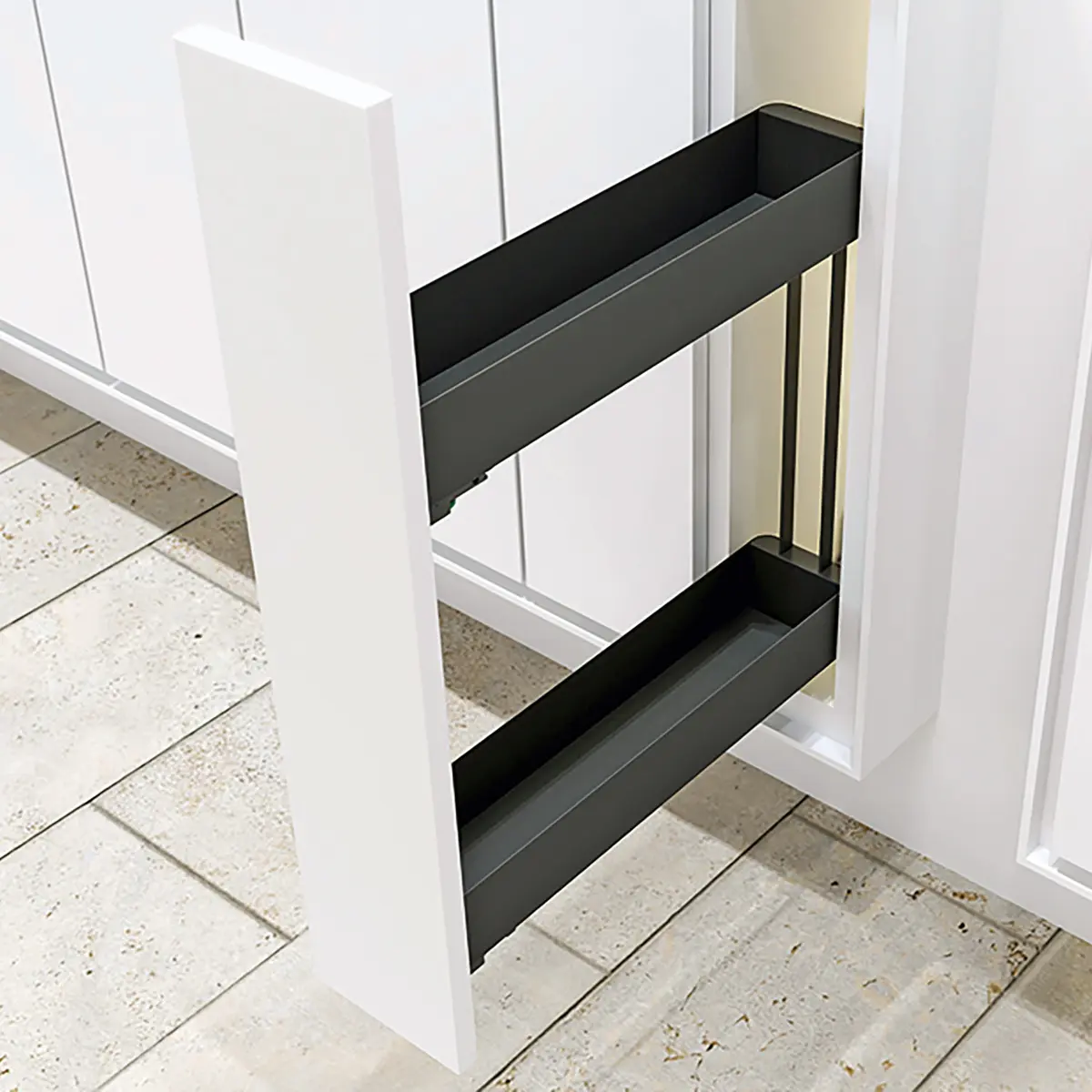 Hettich Frontauszug K-Line KB150 Set inkl. Führung, anthrazit 9352784