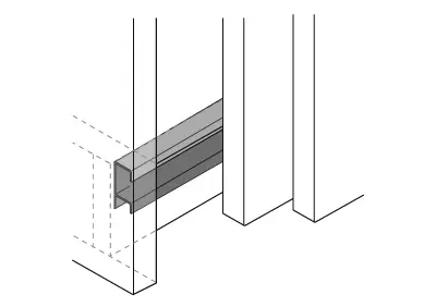 Hettich Führungsprofil STB 12 TopLine 22, Aluminium silber eloxiert Länge 6000 mm, 0046420