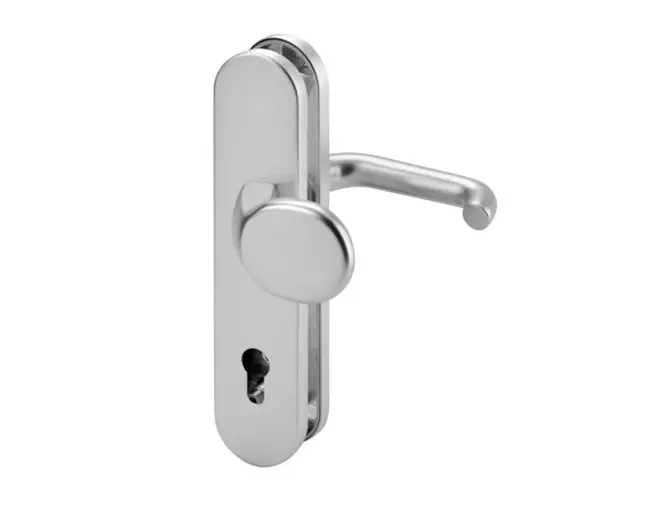 EDI Schutz-Wechselgarnitur 8755 U-Form Langschild mit ZA Edelstahl 15/72 mm 8 mm TS=35-45 mm oval