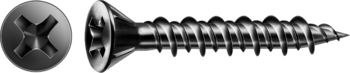 SPAX GIX-C Trockenbauschraube Ø3,9x45mm, H2, Senkkopf, Phosphatisiert schwarz, Fräsrippen,