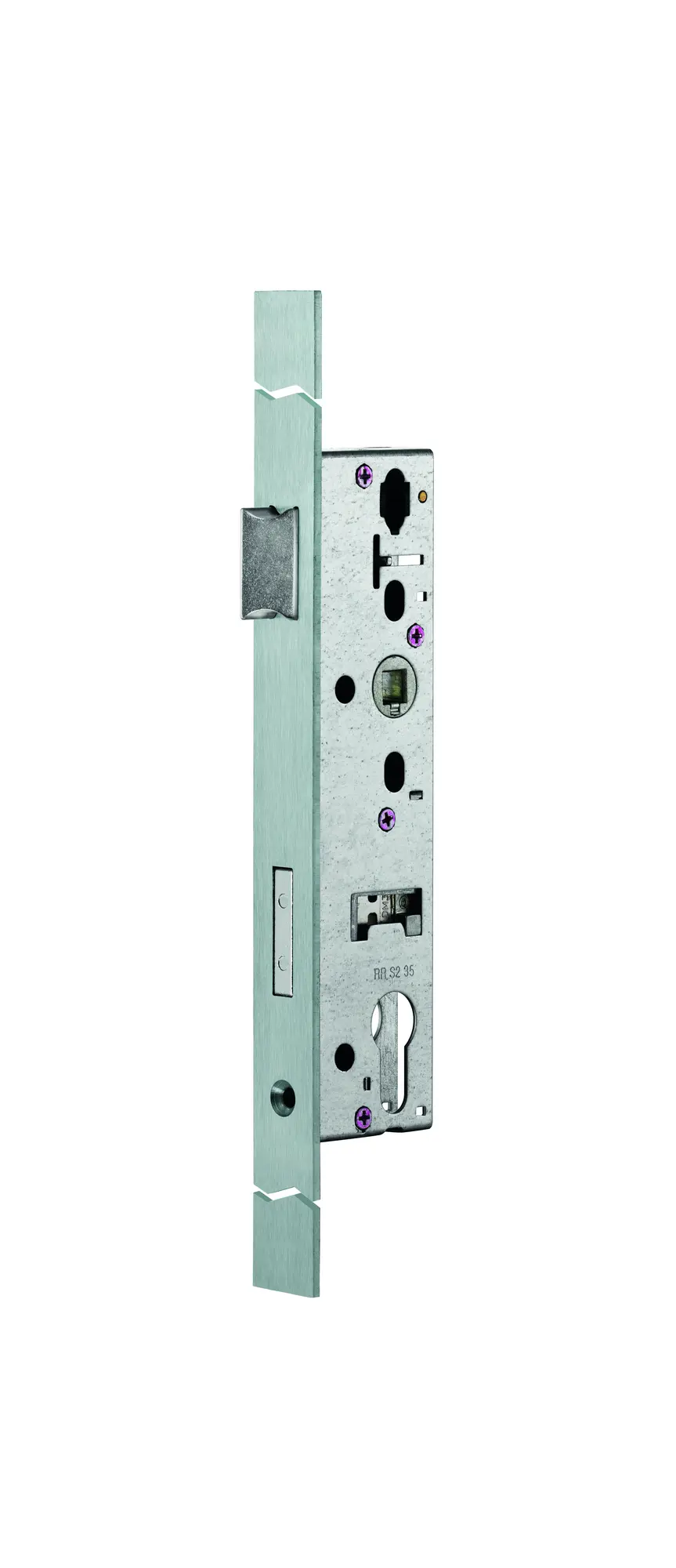 SSF Rohrrahmen-Reno-Schloss, Serie 02, 40/92/8 PZW, 24 x 400 mm ktg, Niro, Riegelausschluss 21mm