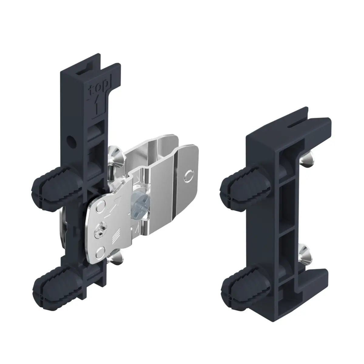 Hettich AvanTech YOU Set Frontbefestigung und Stabilisatoren für Zarge Höhe 251 mm