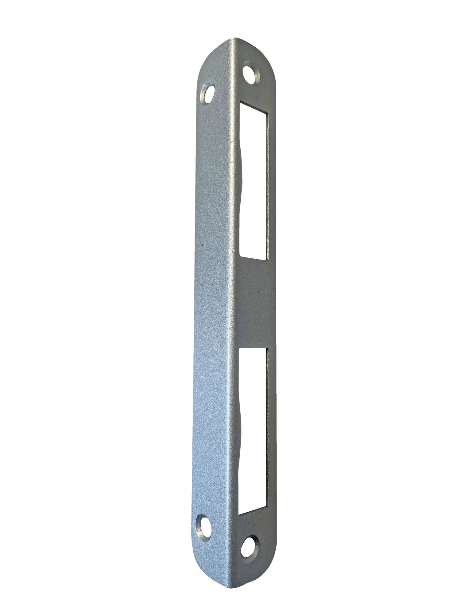 KFV Winkelschließblech 170x20Rx20mm, mit Feilnase, DIN Links/Rechts, rund, silber lackiert, 3307197