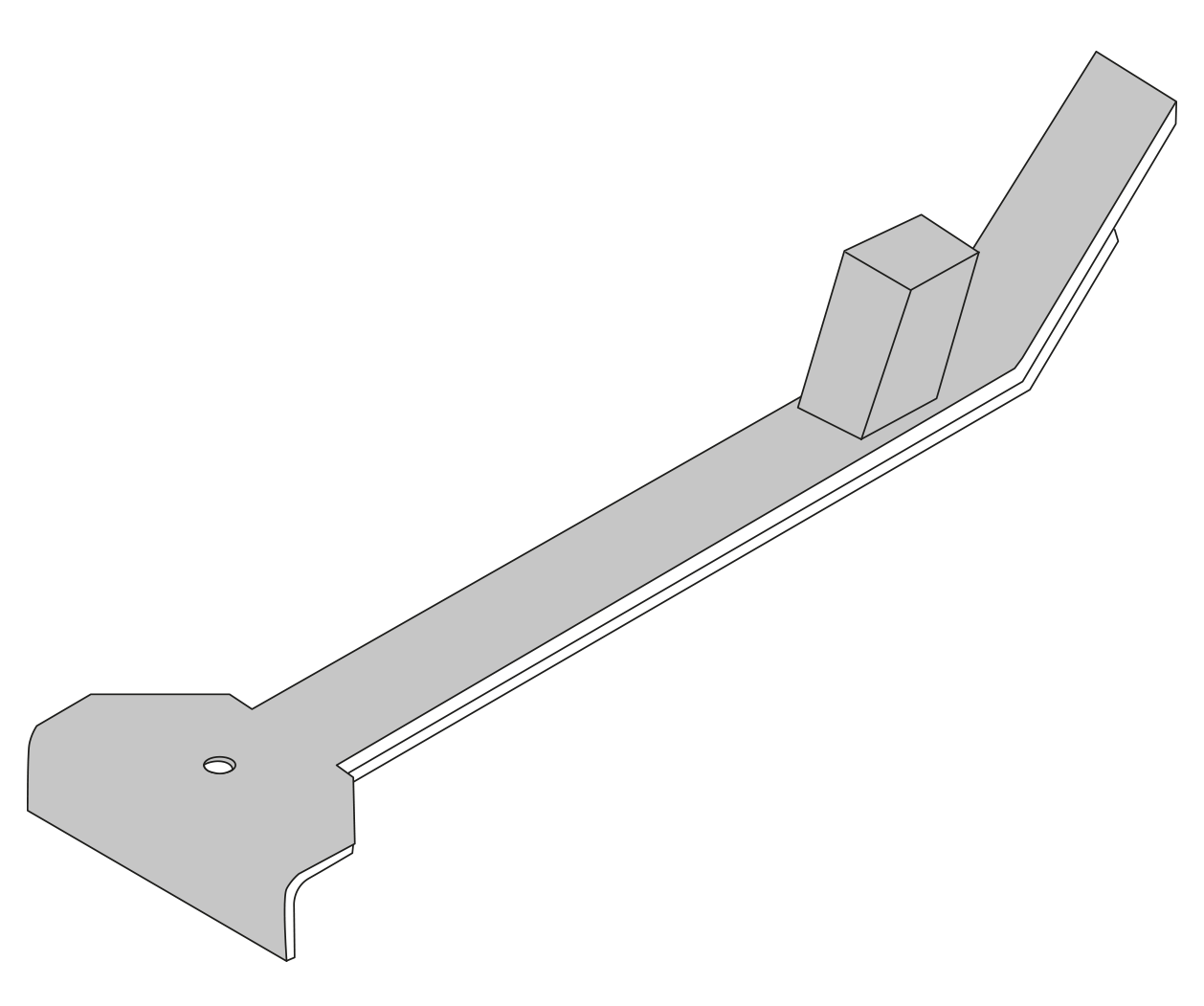 Zugeisen für Parkett, Stahl, Typ 450/120 P, 38620