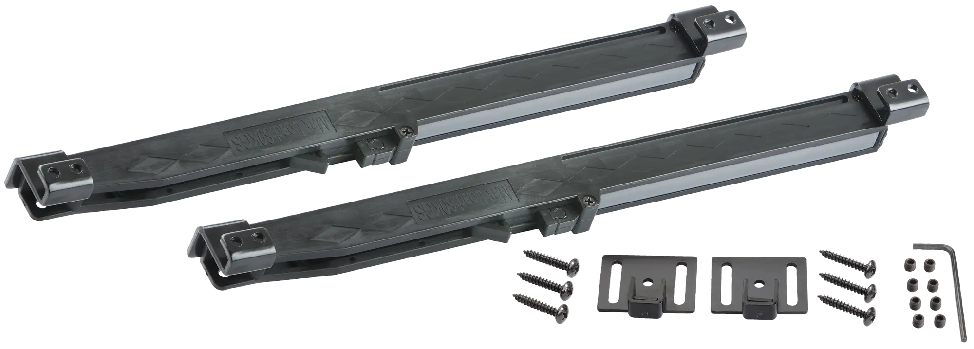 Hermat Schiebetürbeschlag CORVARA / DIMARO, Dämpfer Safe Close Holztür, bis 80kg, Schwarz matt 48025