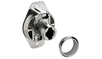 Hettich Zylinderschiebetürschloss für 2-türige Schiebetürschränke Z23 D 18 mm 9133926