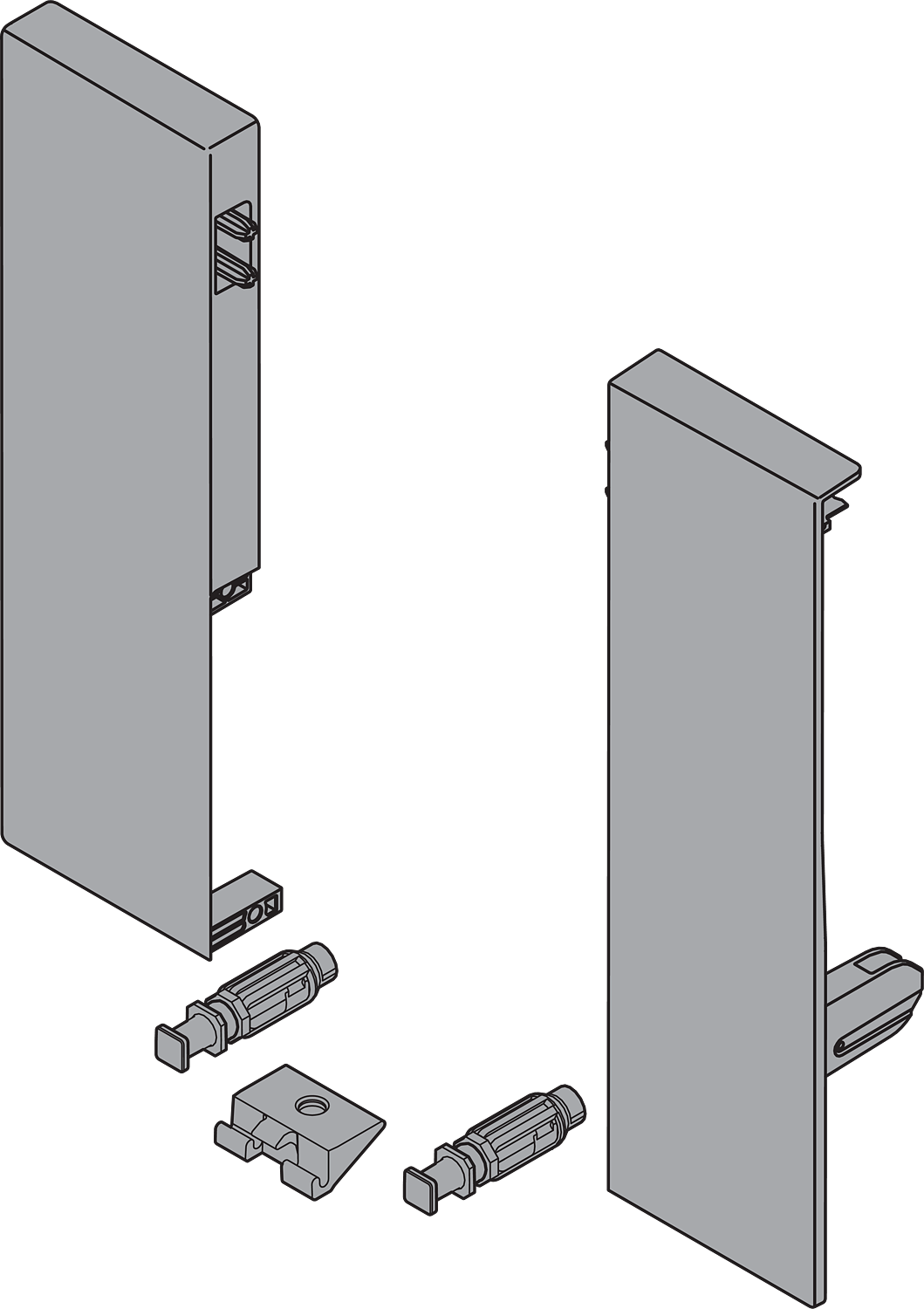Tandembox Innenauszug Fronthalter-Set