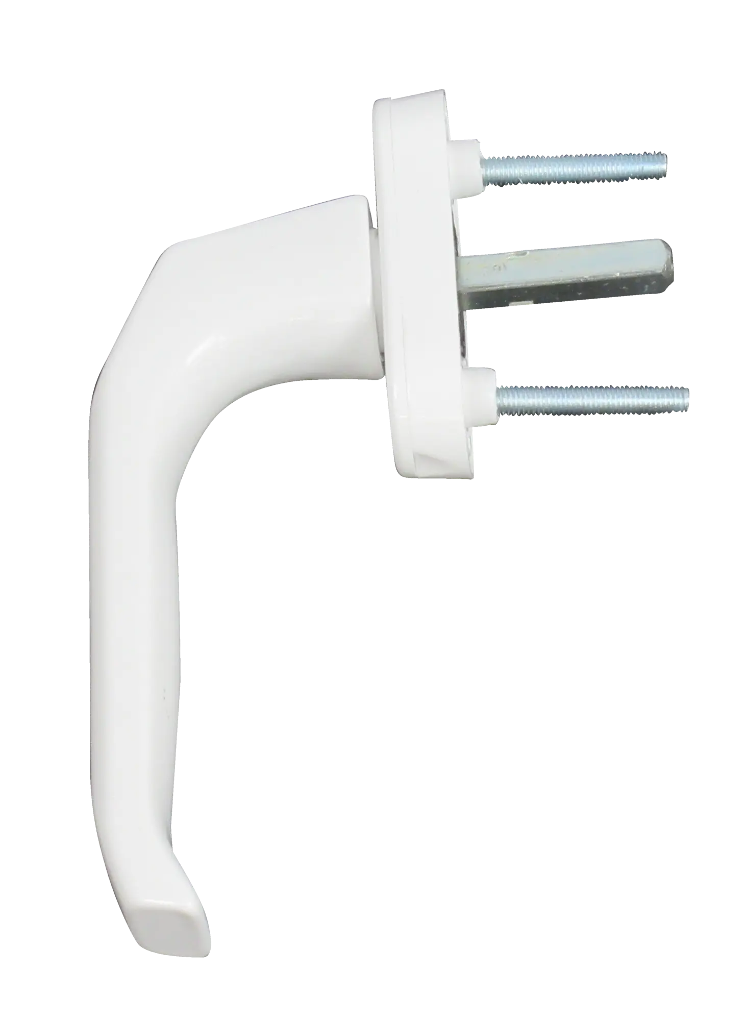 FKS Fenstergriff 1003-4-35, weiß, ovale Rosette, mit Schrauben, ähnlich London, 101-00228