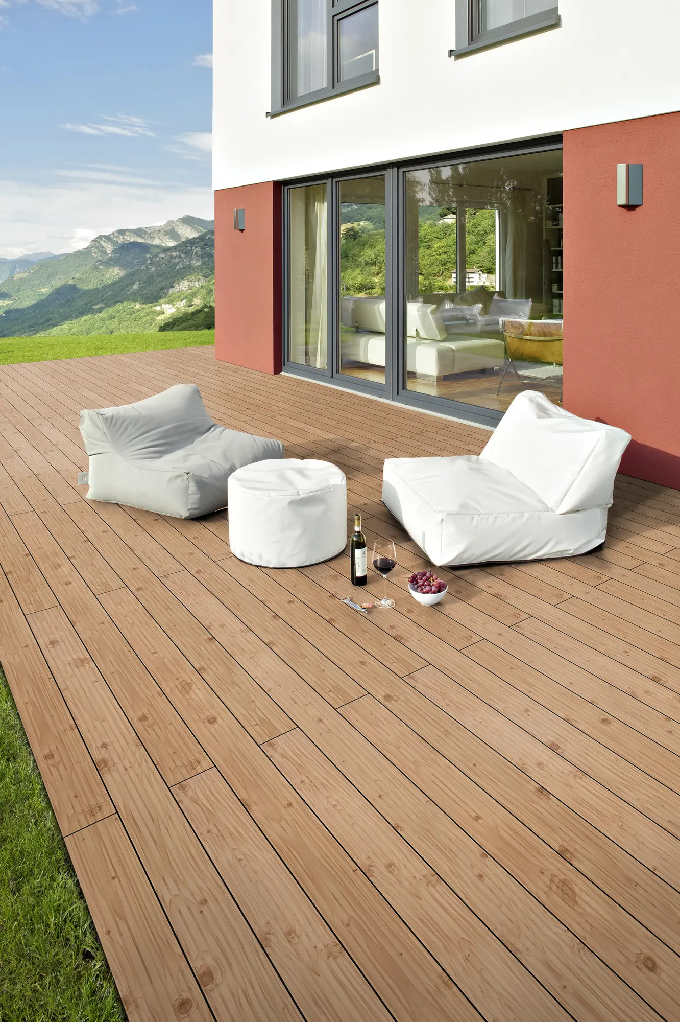Terrassendielen Douglasie Kombiprofil