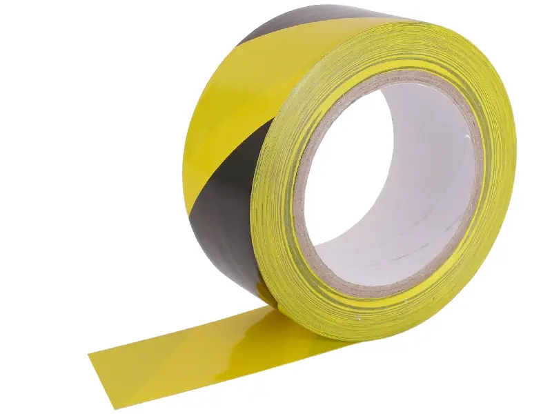 PVC-Warnband gelb-schwarz 50 mm 33 m 3395.7