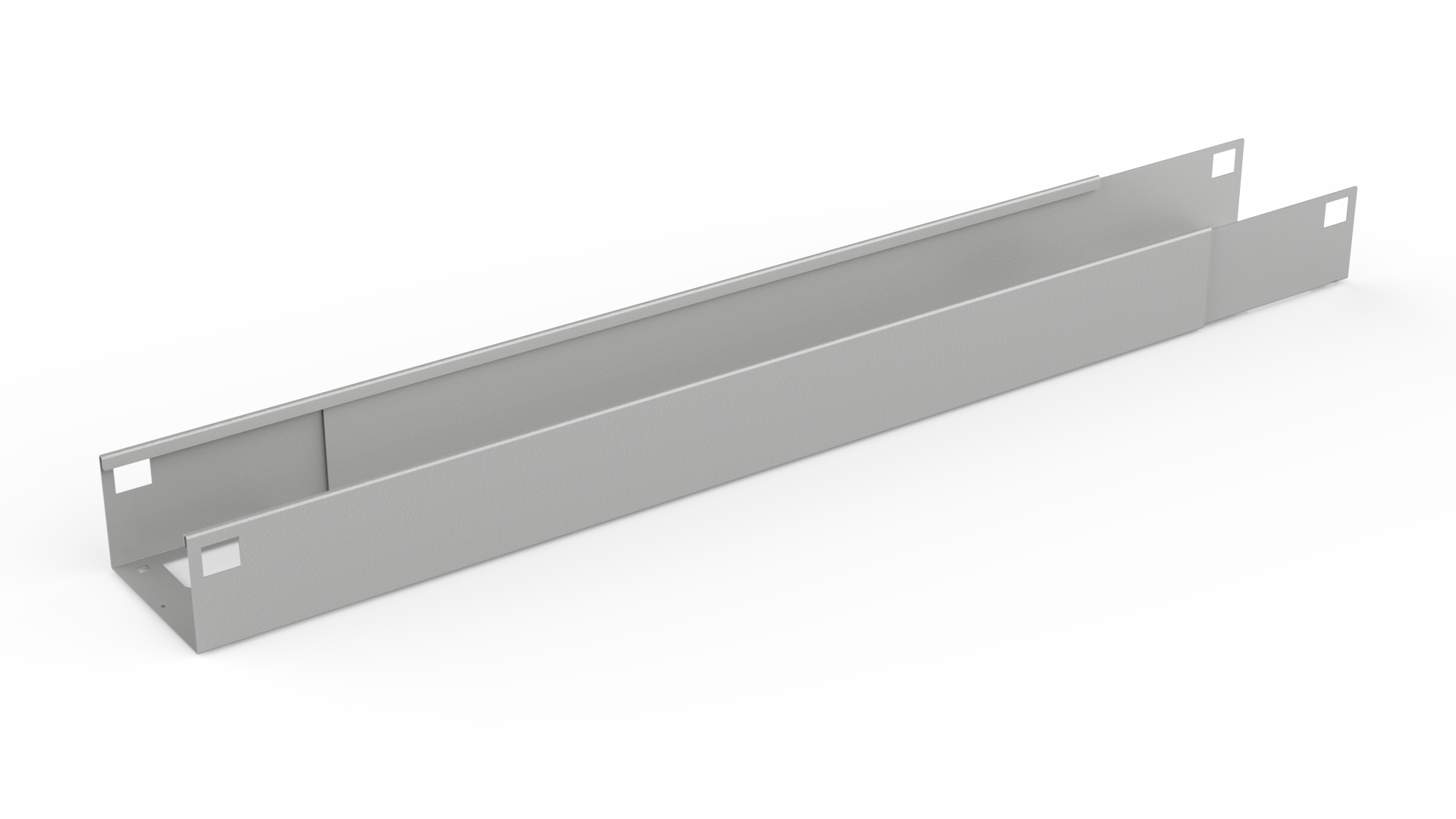 Veyhl Kabelwanne teleskopierbar 950-1550mm, RAL 9006 weißaluminium, V.KWFLEX.08
