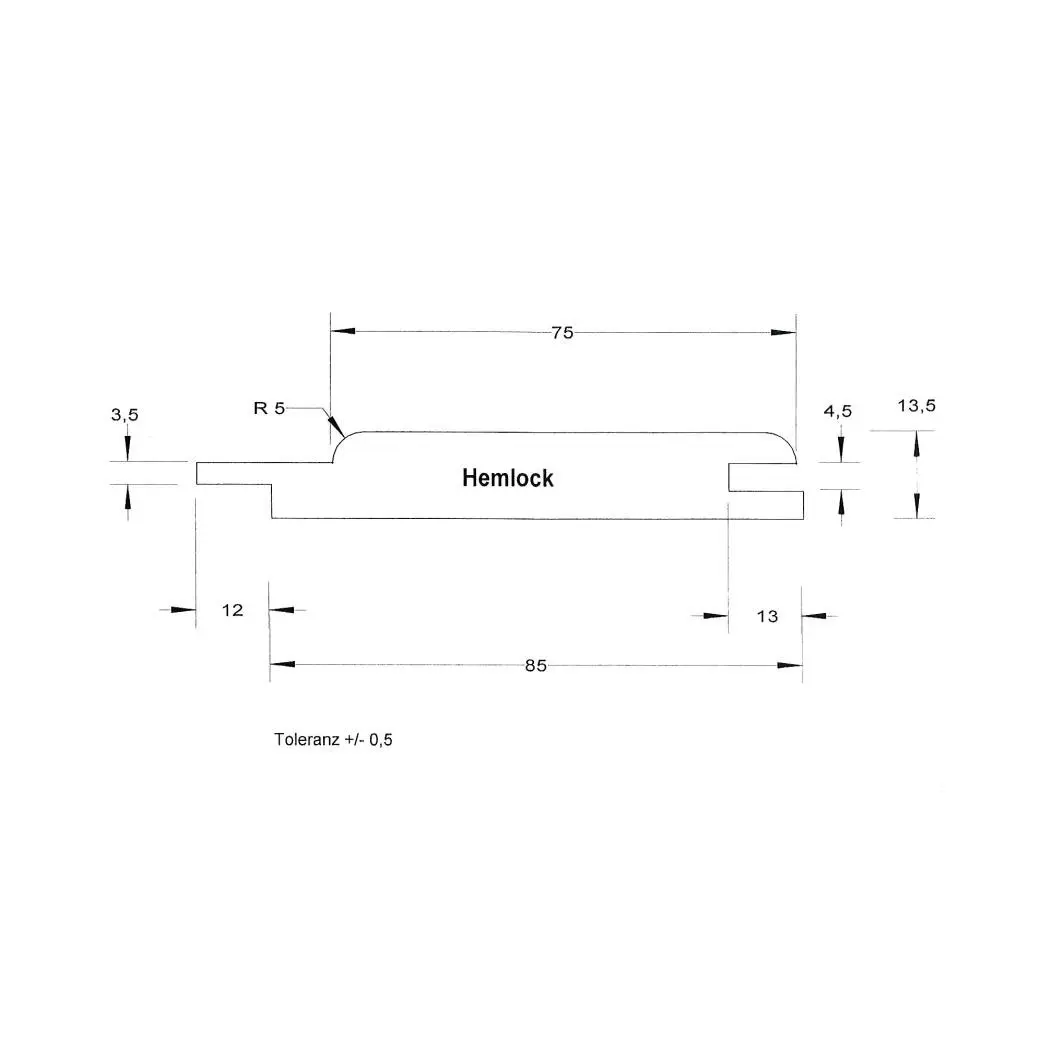 Profilholz Hemlock