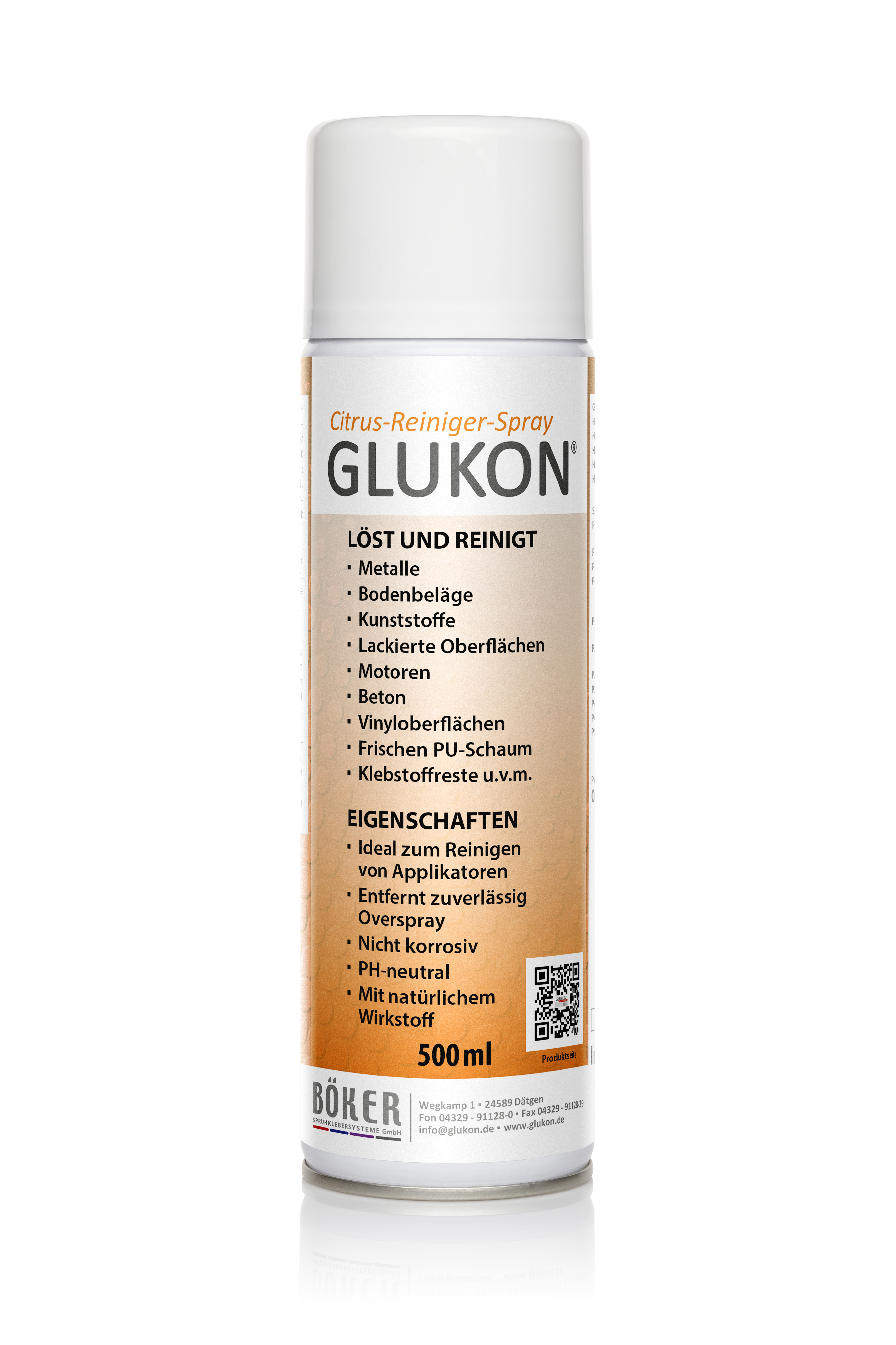 Glukon Citrus-Reiniger-Spray 500 ml Dose, reinigt Klebstoffreste, frischen Pu-Schaum,