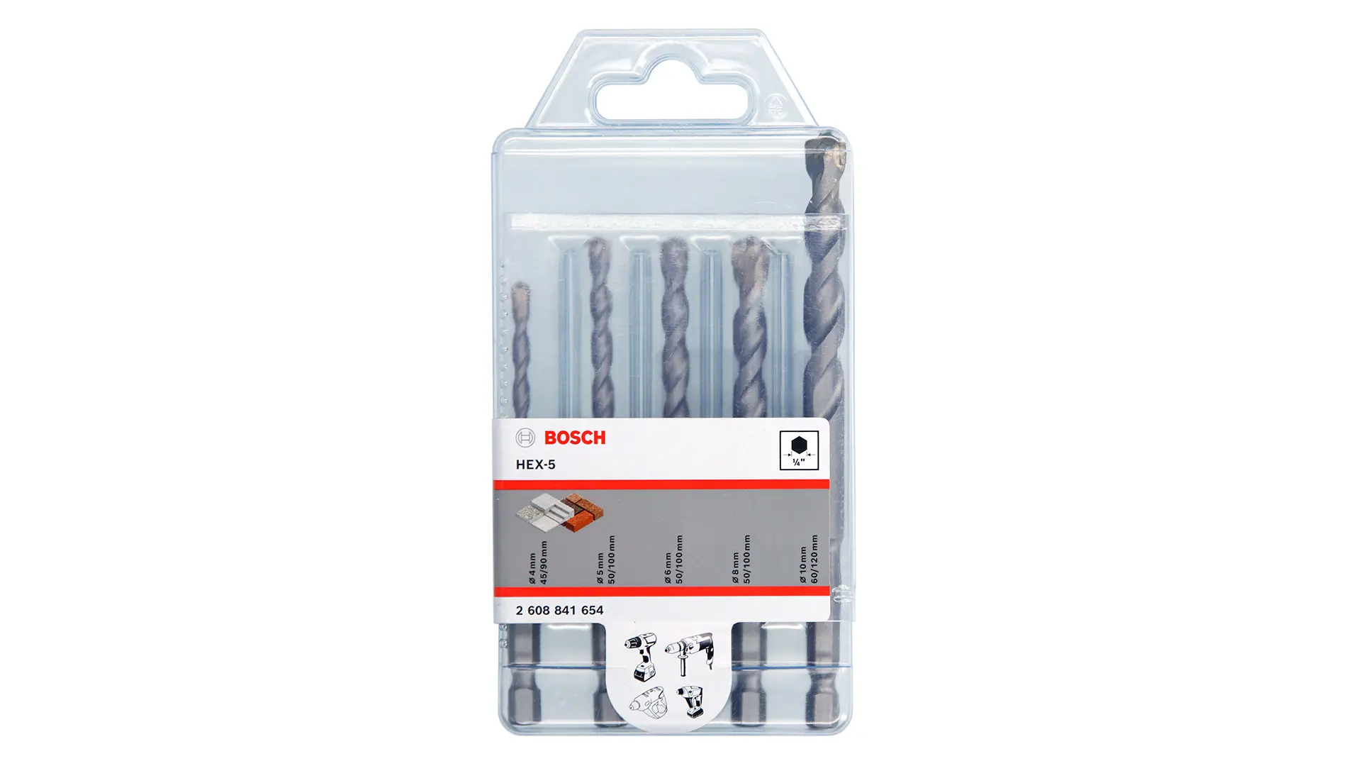 HEX-5 Betonbohrerset 5tlg 4/5/6/8/12608841654