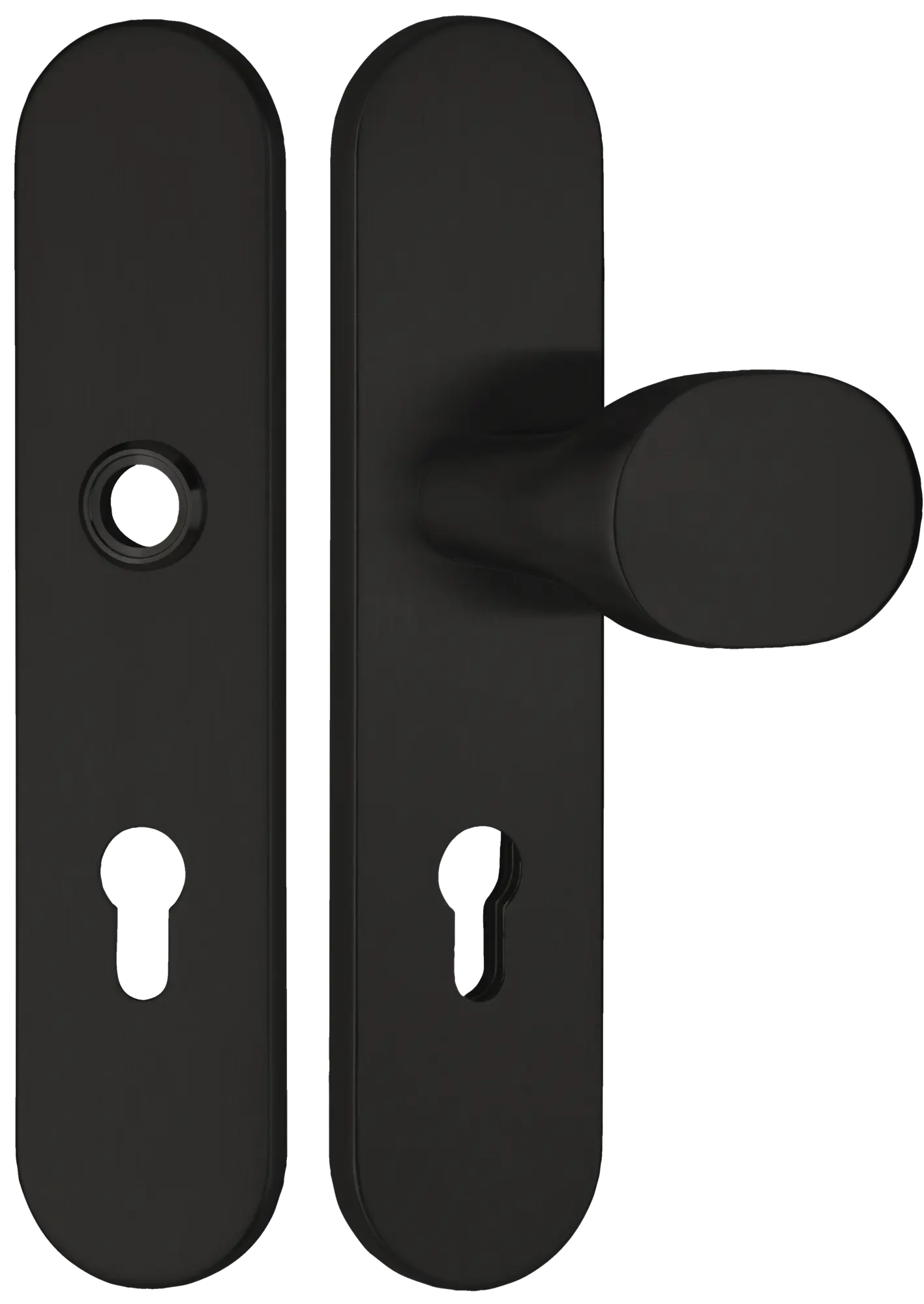 Hermat Basic Schutz-Wechselgarnitur, Kn/Dr, 72mm PZ, OHNE Lochteil, ohne ZA-SK2/ES1, Schwarz, 50723