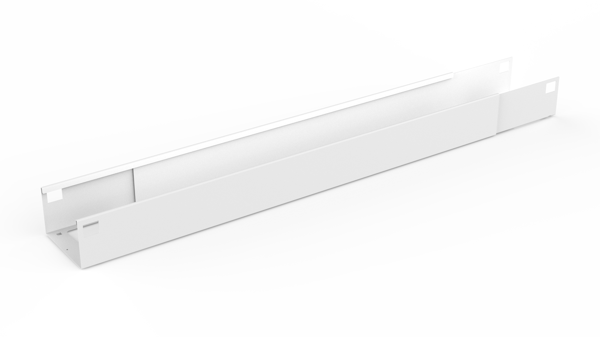 Veyhl Kabelwanne teleskopierbar 950-1550mm, RAL 9016 verkehrsweiß, V.KWFLEX.25