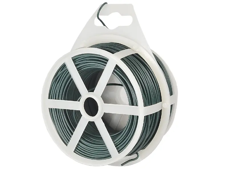 Drahtspinne 1,25 mm 50 m PVC ummantelt grün 806.50
