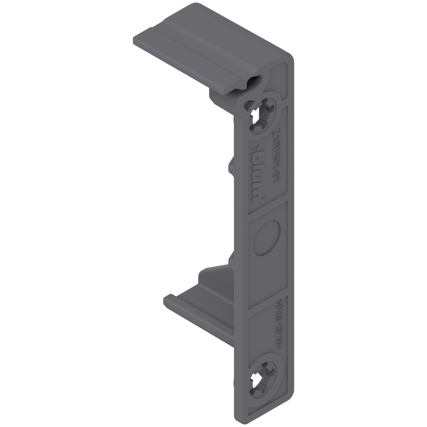 Blum Servo-Drive Trägerprofilaufnahme horizontal, RAL 7037 staubgrau, Z10D5210