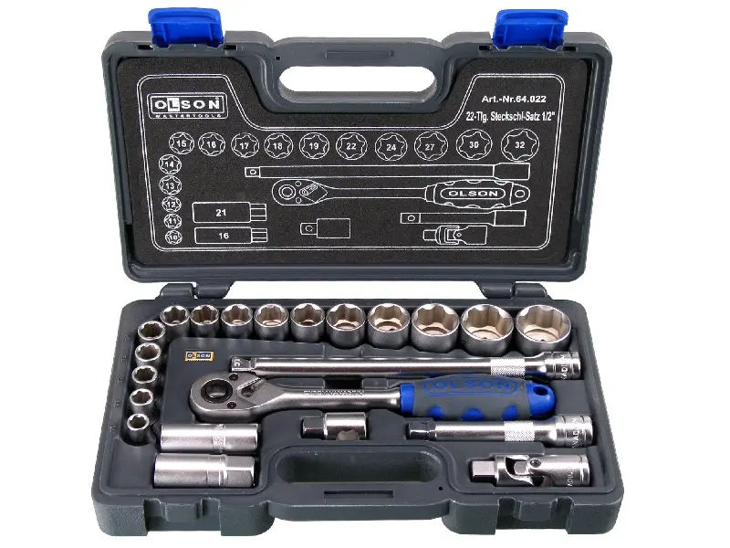 Steckschlüssel-Satz OLSON 1/2" 22-tlg 64.022
