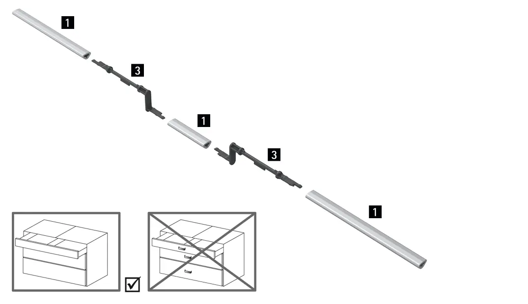 Verbinder für Silent System Push to open