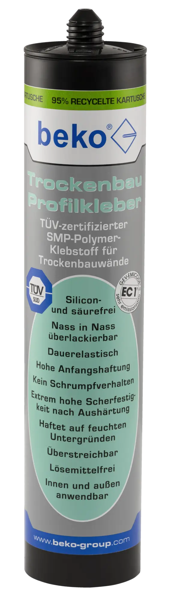 Beko Profilkleber (Trockenbaukleber) SMP-Polymer-Klebstoff  310 ml Kartusche weiß 2513101