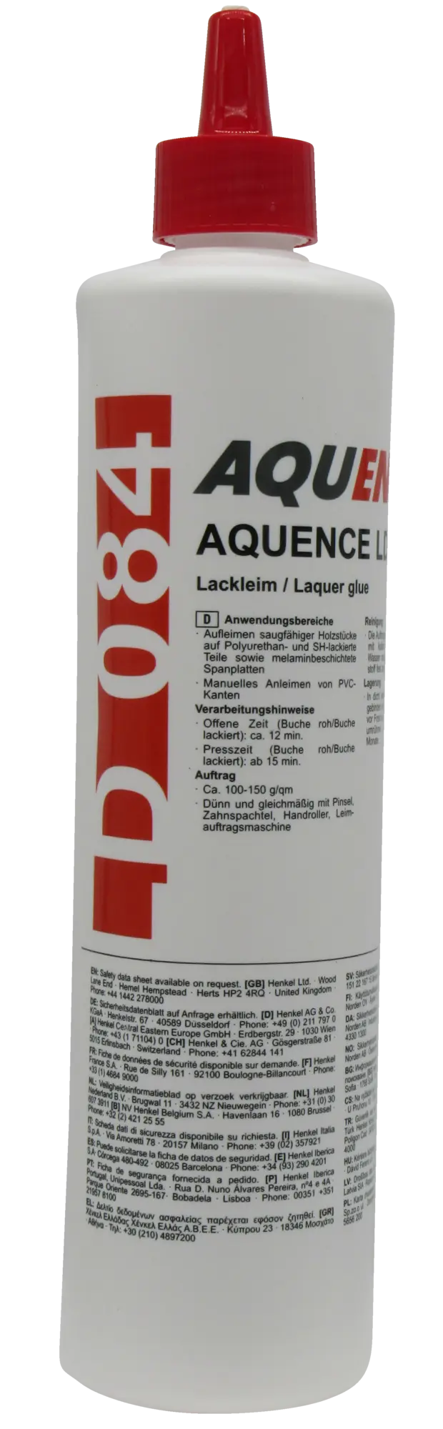 Henkel Lackleim Aquence LD 084 600g Flasche Lackleim für Melamin, DD und SH 