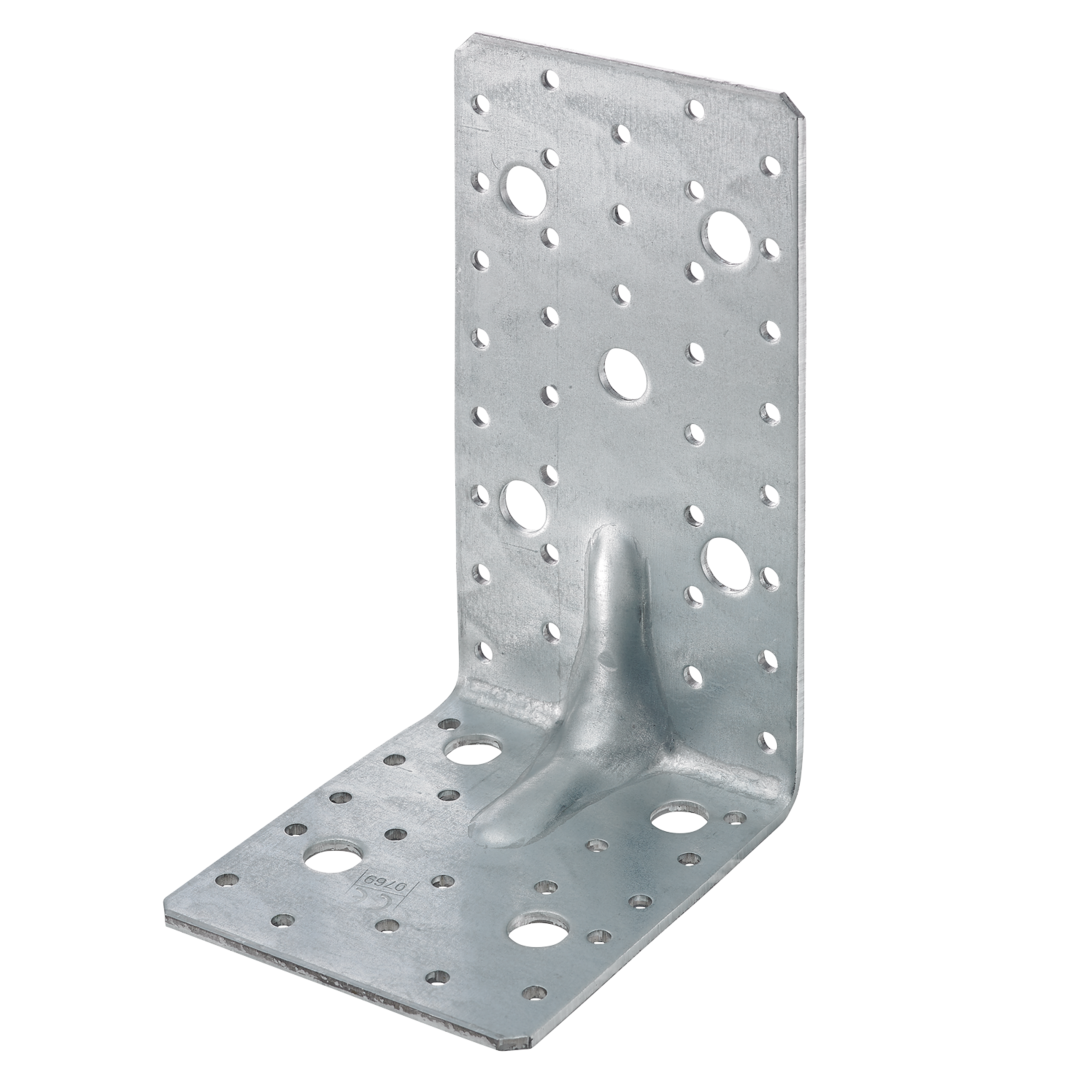 Spax Winkelverbinder asymetrischmit Rippe SXABR 170x110x95x3,0mm, Feuerverzinktes Stahlblech,