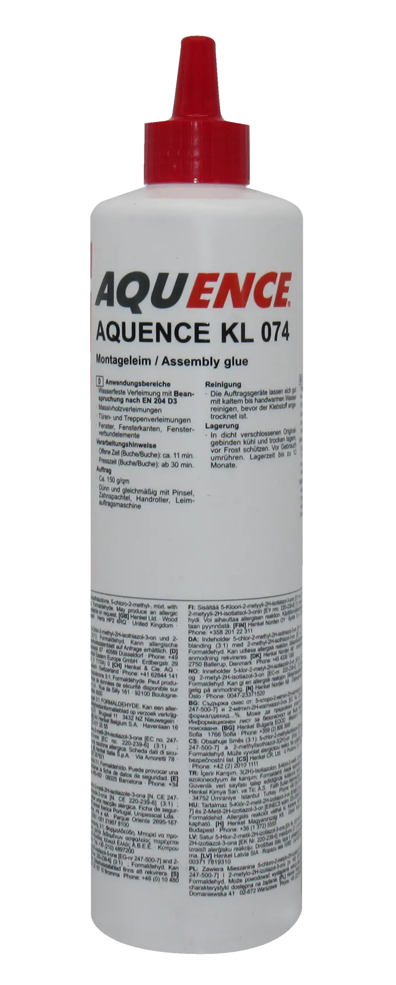 Henkel Aquence KL 074 D3 Montageleim Wasserbeständig gemäß D3 / EN 204 600g Flasche 